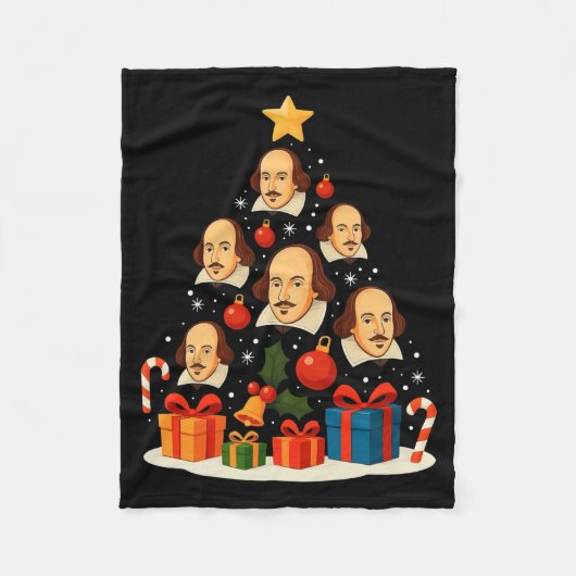 Shakespeare English Literature Christmas Tree Xmas Fleece Deken (Voorkant)
