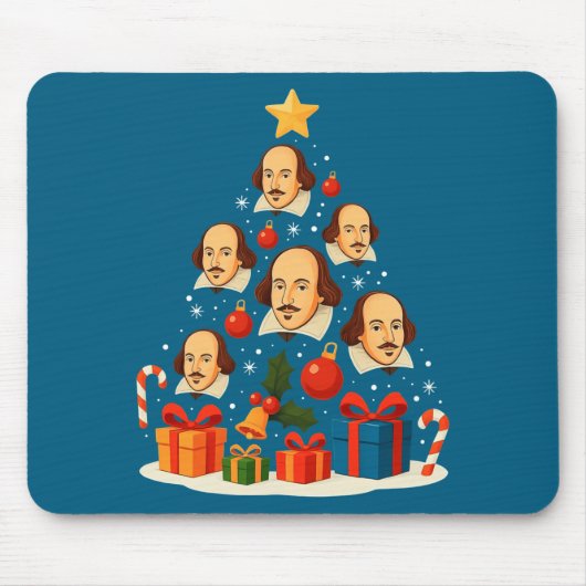 Shakespeare English Literature Christmas Tree Xmas Muismat (Voorkant)