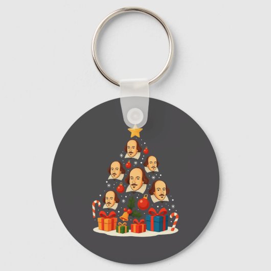 Shakespeare English Literature Christmas Tree Xmas Sleutelhanger (Voorkant)