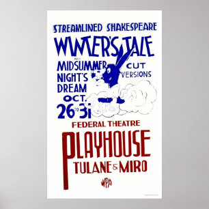 Shakespeare Express 1940 WPA Poster