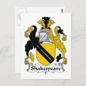 Shakespeare Family Crest Briefkaart (Voorkant / Achterkant)