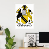 Shakespeare Family Crest Poster (Thuiskantoor)