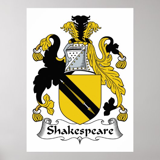 Shakespeare Family Crest Poster (Voorkant)
