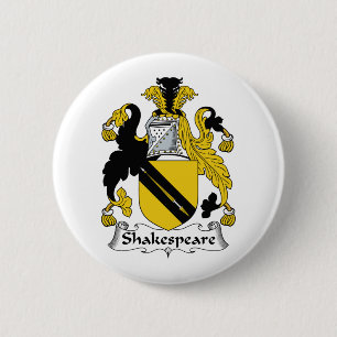 Shakespeare Family Crest Ronde Button 5,7 Cm