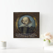 Shakespeare & Famous Feelings Quote Wandklok (Huis)