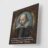 Shakespeare & Famous Feelings Quote Wandklok (Hoek)