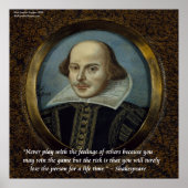 Shakespeare & Feelings Quote Poster (Voorkant)