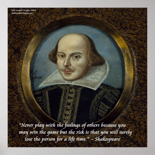Shakespeare & Feelings Quote Poster (Voorkant)
