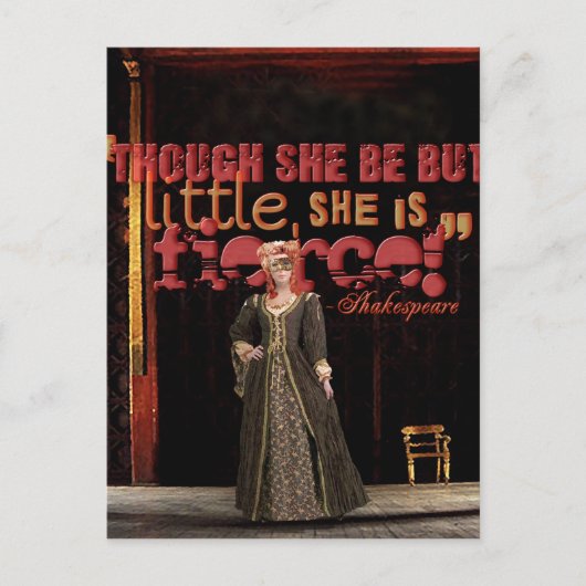 Shakespeare Fierce Quote Briefkaart (Voorkant)