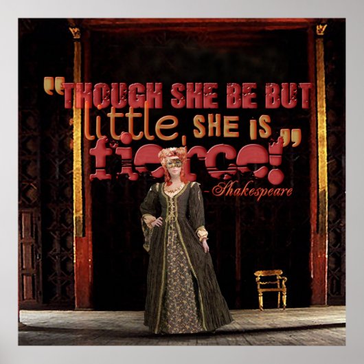Shakespeare Fierce Quote Poster (Voorkant)