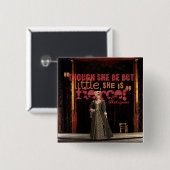 Shakespeare Fierce Quote Vierkante Button 5,1 Cm (Voorkant /achterkant)