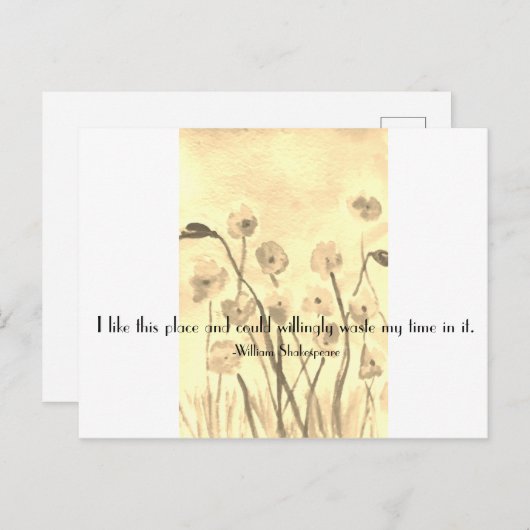 Shakespeare Fun Quote Briefkaart (Voorkant / Achterkant)