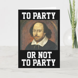 SHAKESPEARE FUNNY BIRTHDAY CARDS KAART