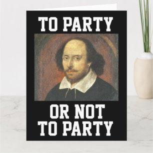 SHAKESPEARE FUNNY BIRTHDAY WENSKAART BEDANKKAART