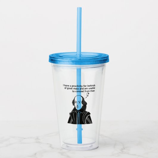 Shakespeare Funny Quote Acryl Drinkbeker (Voorkant)