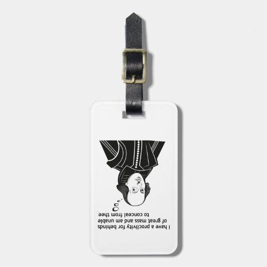 Shakespeare Funny Quote Bagagelabel (Voorkant verticaal)