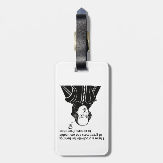Shakespeare Funny Quote Bagagelabel (Achterkant verticaal)