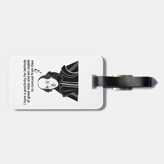 Shakespeare Funny Quote Bagagelabel (Achterkant horizontaal)