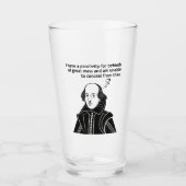 Shakespeare Funny Quote Glas (Voorkant)