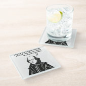 Shakespeare Funny Quote Glazen Onderzetter (Schuin)
