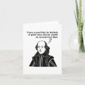 Shakespeare Funny Quote Kaart (Voorkant)