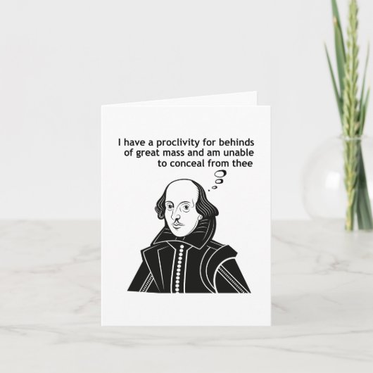 Shakespeare Funny Quote Kaart (Voorkant)
