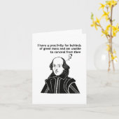 Shakespeare Funny Quote Kaart (Gele Bloem)