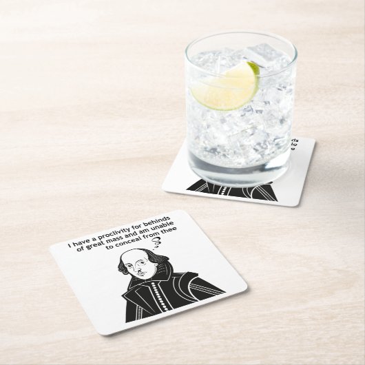 Shakespeare Funny Quote Kartonnen Onderzetters (Insitu)