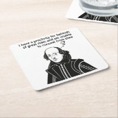 Shakespeare Funny Quote Kartonnen Onderzetters (Schuin)
