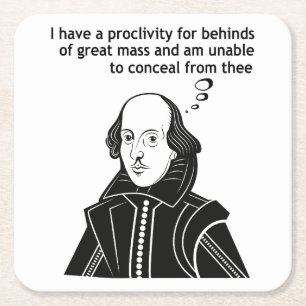 Shakespeare Funny Quote Kartonnen Onderzetters