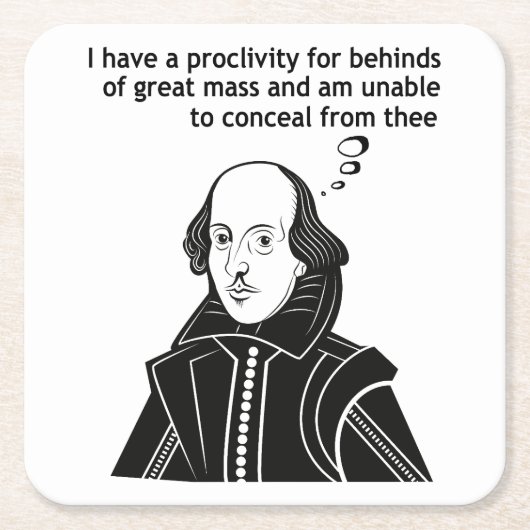 Shakespeare Funny Quote Kartonnen Onderzetters (Voorkant)