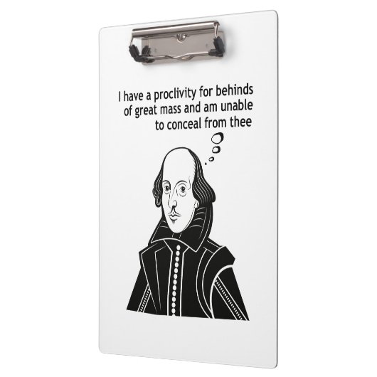 Shakespeare Funny Quote Klembord (Links)