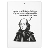 Shakespeare Funny Quote Klembord (Achterkant)