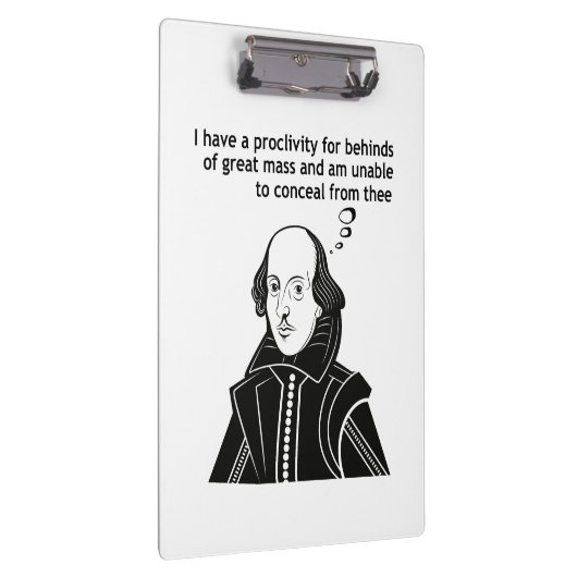 Shakespeare Funny Quote Klembord (Rechts)