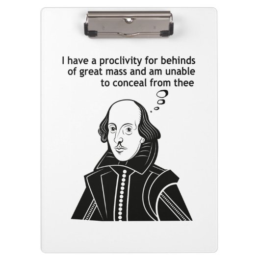 Shakespeare Funny Quote Klembord (Voorkant)