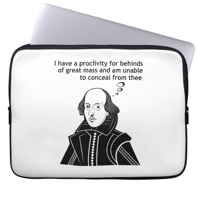 Shakespeare Funny Quote Laptop Sleeve (Voorkant)