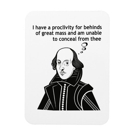Shakespeare Funny Quote Magneet (Verticaal)