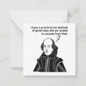 Shakespeare Funny Quote Notitiekaartje (Voorkant)