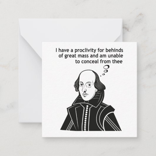 Shakespeare Funny Quote Notitiekaartje (Voorkant)