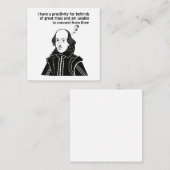 Shakespeare Funny Quote Notitiekaartje (Voorkant / Achterkant)