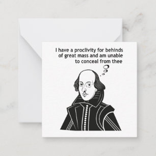 Shakespeare Funny Quote Notitiekaartje
