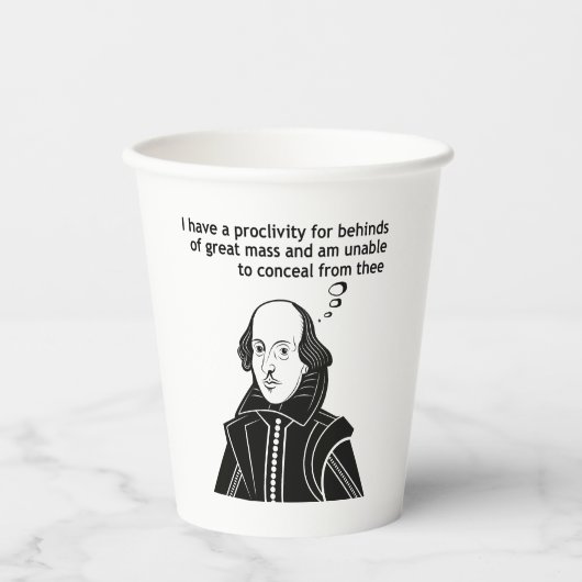Shakespeare Funny Quote Papieren Bekers (Voorkant)
