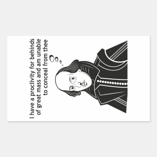 Shakespeare Funny Quote Rechthoekige Sticker (Voorkant)