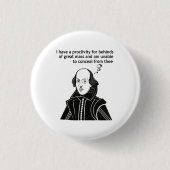 Shakespeare Funny Quote Ronde Button 3,2 Cm (Voorkant)