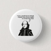 Shakespeare Funny Quote Ronde Button 3,2 Cm (Voorkant)