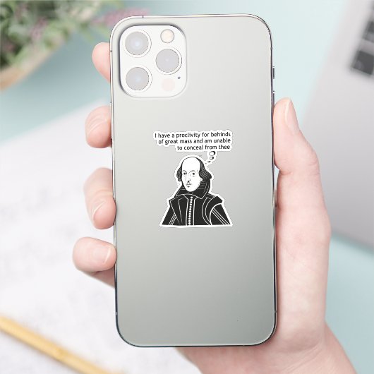 Shakespeare Funny Quote Sticker (Telefoon)