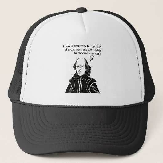 Shakespeare Funny Quote Trucker Pet (Voorkant)