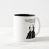 Shakespeare Funny Quote Tweekleurige Koffiemok (Voorkant rechts)