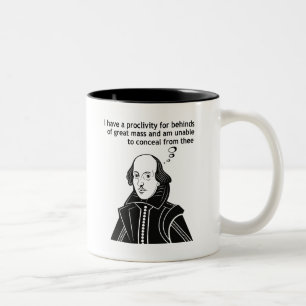 Shakespeare Funny Quote Tweekleurige Koffiemok