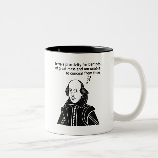 Shakespeare Funny Quote Tweekleurige Koffiemok (Rechts)